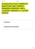 Orofacial final Exam COMPLETE  QUESTIONS AND CORRECT  ANSWERSVERIFIED 100&percnt;  ALREDAY GRADED A&plus;LATEST  UPDATE