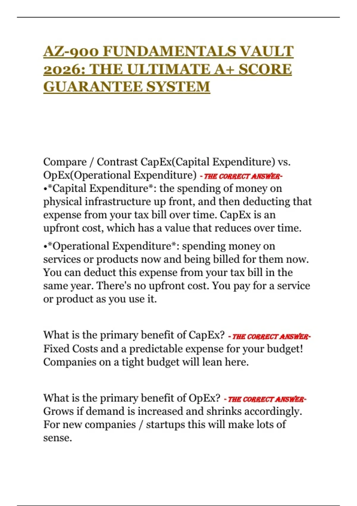 AZ-900 FUNDAMENTALS VAULT 2026: THE ULTIMATE A+ SCORE GUARANTEE SYSTEM ...