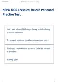NFPA 1006 Technical Rescue Personnel  Practice Test 