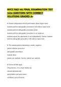 NVCC RAD 105 FINAL EXAMINATION TEST 2026 QUESTIONS WITH CORRECT SOLUTIONS GRADED A&plus;