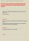 Technical Rescue I Rope Rescue EXAM Questions and  Answers &lpar;Verified Answers&rpar; &lpar;Latest Update 20262027&rpar;  UPDATE&excl;&excl; 