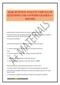 QLIK BUSINESS ANALYST CERT EXAM QUESTIONS AND ANSWERS GRADED A&plus; 2025&sol;2026