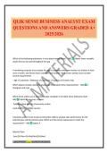 QLIK SENSE BUSINESS ANALYST EXAM QUESTIONS AND ANSWERS GRADED A&plus; 2025&sol;2026