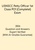 USNSCC Petty Officer 1st Class &lpar;PO1&rpar; Complete Study Guide &ndash; Advancement Exam Prep 2026
