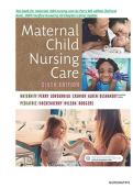 Test Bank Maternal Child Nursing Care&comma; 6th Edition&comma;Shannon Perry&comma; Marilyn Hockenberry&comma; Deitra Lowdermilk&comma; David Wilson&comma; Kathryn Alden&comma; Mary Catherine Cashion Latest Updated Examination Study Guide 2026&sol;2027 with questions and well detailed answers with ra