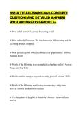 NWSA TTT ALL EXAMS 2026 COMPLETE QUESTIONS AND DETAILED ANSWERS WITH RATIONALES GRADED A&plus;