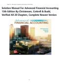 Solution Manual For Advanced Financial Accounting 13th Edition By Christensen&comma; Cottrell & Budd&comma; Verified All 20 Chapters&comma; Complete Newest Version