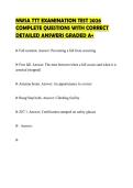 NWSA TTT EXAMINATION TEST 2026 COMPLETE QUESTIONS WITH CORRECT DETAILED ANSWERS GRADED A&plus;