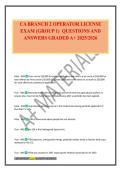 CA BRANCH 2 OPERATOR LICENSE EXAM &lpar;GROUP 1&rpar; QUESTIONS AND ANSWERS GRADED A&plus; 2025&sol;2026