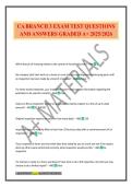 CA BRANCH 3 EXAM TEST QUESTIONS AND ANSWERS GRADED A&plus; 2025&sol;2026