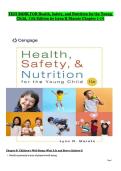 TEST BANK FOR Health&comma; Safety&comma; and Nutrition for the Young Child&comma; 11th Edition by Lynn R&period;Marotz Chapter 1-14