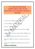 CAP WRIGHT BROTHERS ACHIEVEMENT TEST EXAM QUESTIONS AND ANSWERS GRADED A&plus; 2025&sol;2026