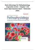Davis Advantage for Pathophysiology &lpar;Capriotti&rpar; 3rd Ed &mdash; Chapter 1&ndash;46 Exam-Style Question Bank &plus; Rationales &lpar;PDF&rpar;