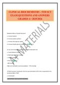 CLINICAL BIOCHEMISTRY - 5TH SCT EXAM QUESTIONS AND ANSWERS GRADED A&plus; 2025&sol;2026