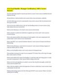 AAA Food Handler- Manager Certification &vert;&vert; 100&percnt; Correct Answers&period;