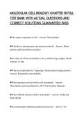 MOLECULAR CELL BIOLOGY CHAPTER 18 FULL TEST BANK WITH ACTUAL QUESTIONS AND CORRECT SOLUTIONS GUARANTEED PASS