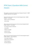 PFMC Exam 2 Questions With Correct Answers
