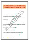 DANB RADIOLOGY EXAM QUESTIONS AND ANSWERS GRADED A&plus; 2025&sol;2026