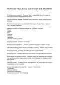 PATH 1000 FINAL EXAM QUESTIONS AND ANSWERS