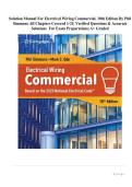 Solutions and Answer Guide for Electrical Wiring Commercial 18th Edition by Phil Simmons&comma; Chapter 1 - 22 Download as Pdf File