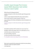 Aceable Agent Georgia Post-License &lpar;actual 2026&rpar; Questions And verified Answers Latest Update 