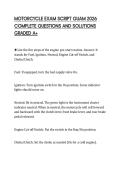 MOTORCYCLE EXAM SCRIPT GUAM 2026 COMPLETE QUESTIONS AND SOLUTIONS GRADED A&plus;