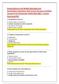 Energy Balance and Weight Management  Examination Questions And Correct Answers &lpar;Verified  Answers&rpar; Plus Rationales 2025&sol;2026 Q&A &vert; Instant  Download Pdf 