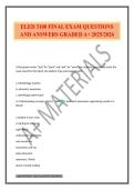 ELED 3100 FINAL EXAM QUESTIONS AND ANSWERS GRADED A&plus; 2025&sol;2026