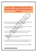 ENGM 445 - MIDTERM EXAM STUDY QUESTIONS AND ANSWERS GRADED A&plus; 2025&sol;2026