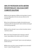 MSN 570 PROFESSORS NOTES MIDTERM PATHOPHYSIOLOGY 2026 EXAM SCRIPT COMPLETE SOLUTIONS