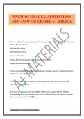 ENGM 445 FINAL EXAM QUESTIONS AND ANSWERS GRADED A&plus; 2025&sol;2026