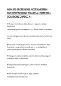 MSN 570 PROFESSORS NOTES MIDTERM PATHOPHYSIOLOGY 2026 FINAL PAPER FULL SOLUTIONS GRADED A&plus;
