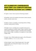 MTTC ELEMENTARY COMPREHENSIVE EXAM SCRIPT 2026 COMPLETE QUESTIONS AND VERIFIED SOLUTIONS 100&percnt; CORRECT