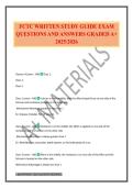 FCTC WRITTEN STUDY GUIDE EXAM QUESTIONS AND ANSWERS GRADED A&plus; 2025&sol;2026