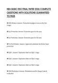 NRA BASIC RSO FINAL PAPER 2026 COMPLETE QUESTIONS WITH SOLUTIONS GUARANTEED TO PASS