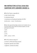 NRA INSTRUCTORS ACTUAL EXAM 2026 QUESTIONS WITH ANSWERS GRADED A&plus;