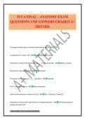 IVCA FINAL &ndash; ANATOMY EXAM QUESTIONS AND ANSWERS GRADED A&plus; 2025&sol;2026