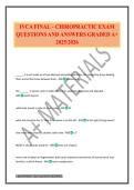 IVCA FINAL &ndash; CHIROPRACTIC EXAM QUESTIONS AND ANSWERS GRADED A&plus; 2025&sol;2026
