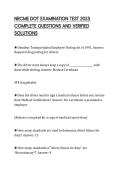 NRCME DOT EXAMINATION TEST 2025 COMPLETE QUESTIONS AND VERIFIED SOLUTIONS