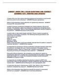 LINDSEY JONES TMC A EXAM QUESTIONS AND CORRECT ANSWERS 100&percnt; VERIFIED 2026 UPDATE&excl;&excl;