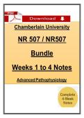 NR 507 Weeks 1&ndash;4 Notes &lpar;2026 &sol; 2027&rpar; &vert; Advanced Pathophysiology &vert; Chamberlain &lpar;PDF&rpar;