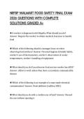 NRFSP WALMART FOOD SAFETY FINAL EXAM 2026 QUESTIONS WITH COMPLETE SOLUTIONS GRADED A&plus;