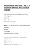 NRFSP WALMART FOOD SAFETY PRACTICE EXAM 2026 QUESTIONS WITH ACCURATE ANSWERS