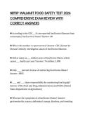 NRFSP WALMART FOOD SAFETY TEST 2026 COMPREHENSIVE EXAM REVIEW WITH CORRECT ANSWERS