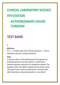 Clinical Laboratory Science Test Bank 2026 &vert; MLS Test Bank&comma; MLT Exam Questions&comma; Mary Louise Turgeon 9th Ed&comma; ASCP BOC Practice MCQs