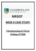 NR 507 Week 6 Case Study &lpar;2026 &sol; 2027&rpar; &vert; T2DM &vert; Chamberlain &lpar;PDF&rpar;