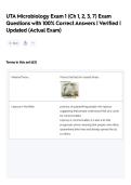 UTA Microbiology Exam 1 &lpar;Ch 1&comma; 2&comma; 3&comma; 7&rpar; Exam Questions with 100&percnt; Correct Answers &vert; Verified &vert; Updated &lpar;Actual Exam&rpar;