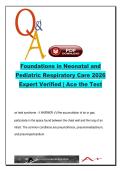 Foundations in Neonatal and Pediatric Respiratory Care &ndash; 200 Questions & Answers on Neonatal Disorders&comma; Congenital Heart Defects&comma; Asthma & Cystic Fibrosis &ndash; 2026 Exam