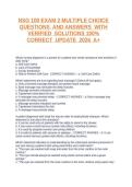 NSG 100 EXAM 2 MULTIPLE CHOICE QUESTIONS AND ANSWERS WITH VERIFIED SOLUTIONS