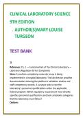 Clinical Laboratory Science Test Bank 2026 &vert; MLS & MLT MCQs &vert; ASCP BOC Practice &vert; Mary Louise Turgeon 9th Edition